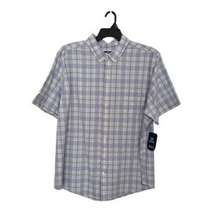 George Light Blue and White Checkered Shirt